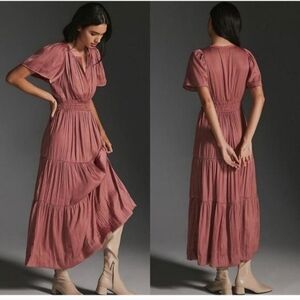 Anthropologie Mauve Maxi Dress
